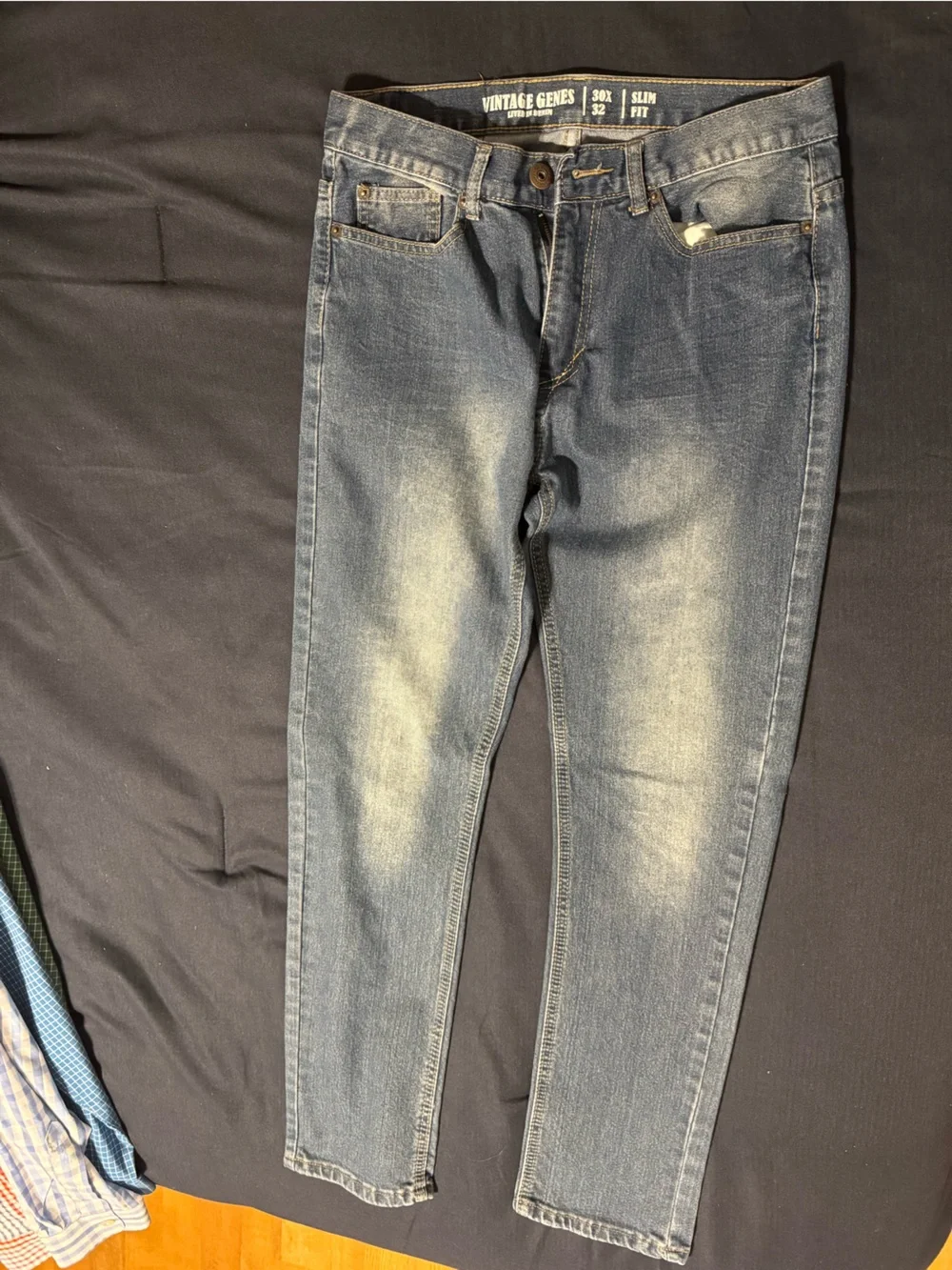 Men's Faded Blue Slim Jeans